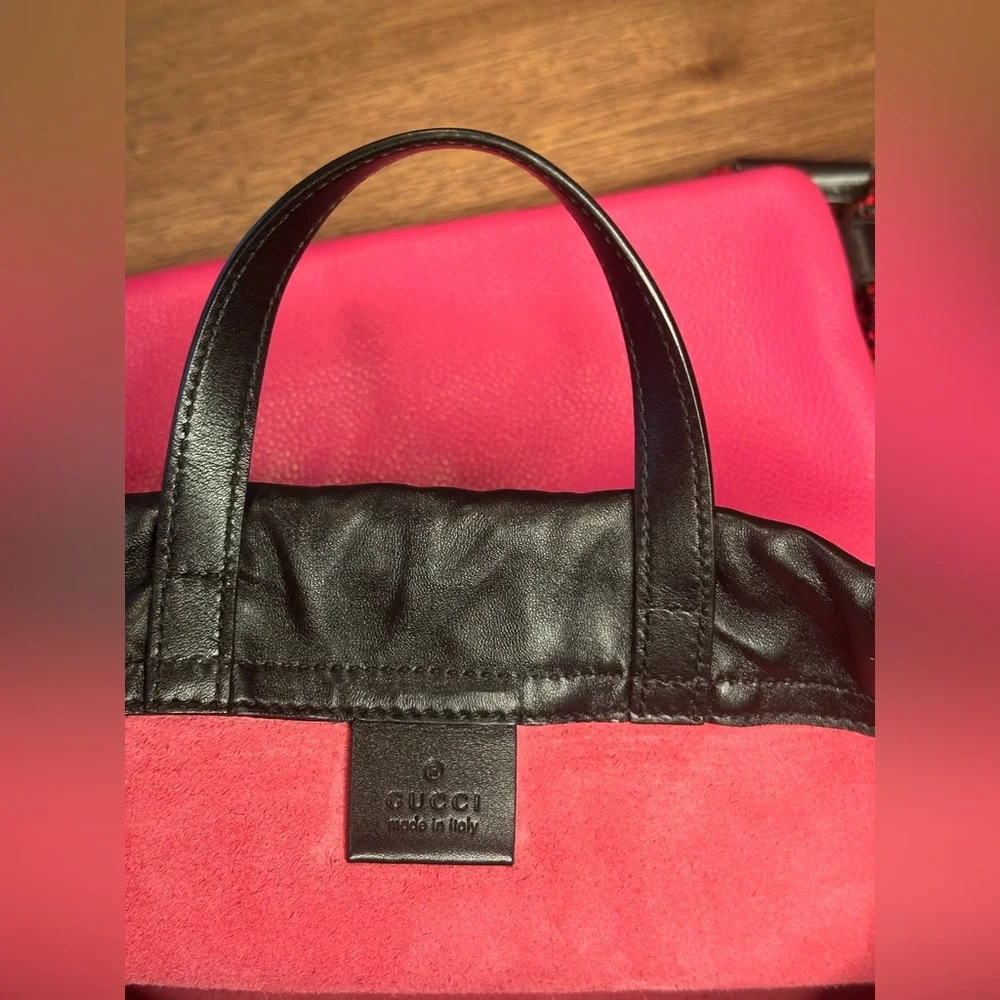 Gucci Small Pink Drawstring Backpack Rucksack - Picture 6 of 10